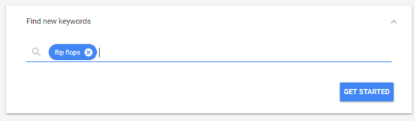 Input keyword