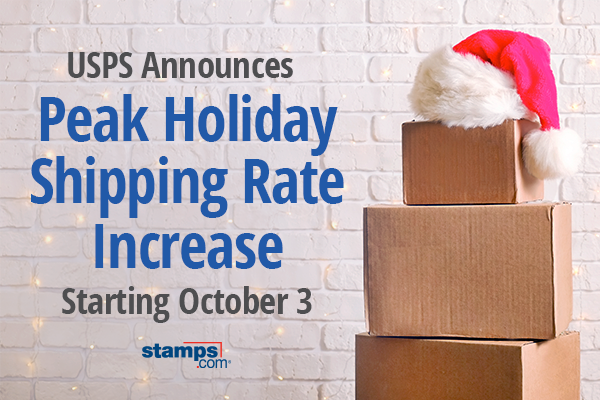 Peak Holiday Shipping Rate Increase
Starting October 3